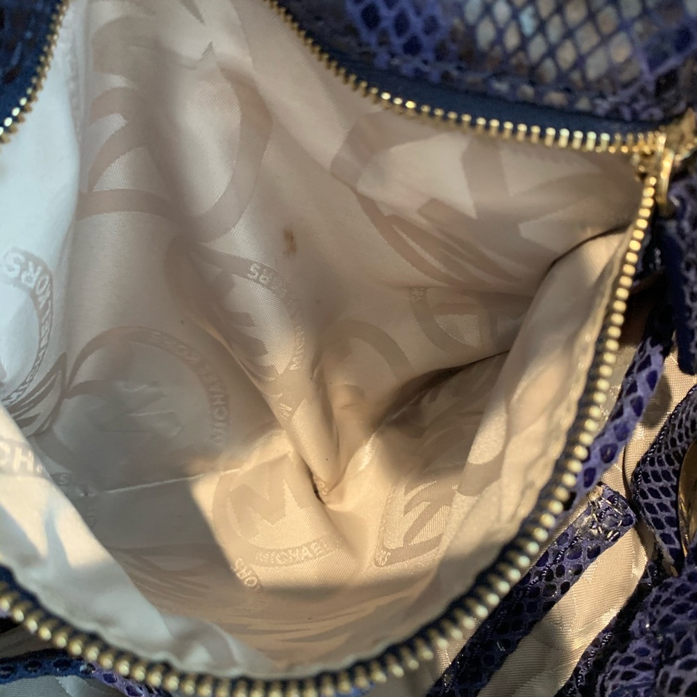 Michael Kors Python-Embossed Leather Tassel Hobo - Picture 10 of 13